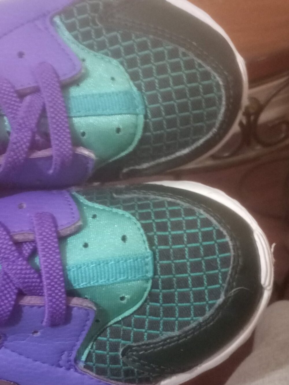 Nike Toddler Huarache Run Ultra Green/Purple Running Sneakers SZ 10C BQ7098-300 - Picture 13 of 13